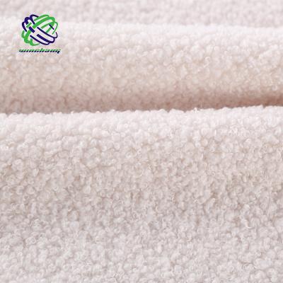 China Auto Hot Sale Polyester Amazon Upholstery Fake Teddy Fur Fleece Fabric Fake 100% Soft Curly Fur For Shoes Bag for sale