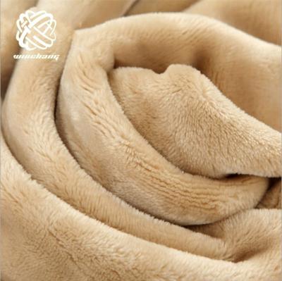 China 2021 New Auto Upholstery Wholesale Price Mass Stocked Double Side Flannel Fleece Faux Fur Fabric For Toys Blanket for sale