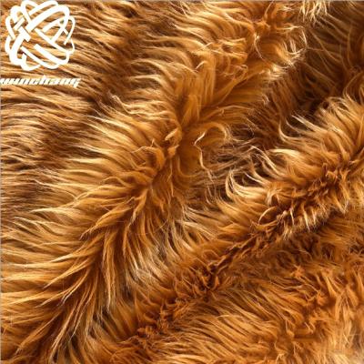 China Auto Wholesale Artificial Faux Fur Cloth Factory Pile Upholstery Faux Fur Fabrics Long Plush For Coat Toy for sale