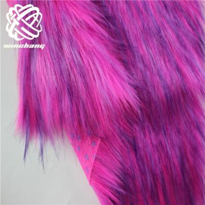 China 2021 Fashion Jacquard Custom Style Auto Artificial Flame Retardant Pile Faux Fur Faux Fur Long Raccoon Fur for sale