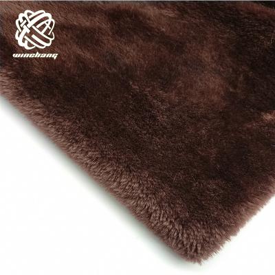 China Auto upholstery China manufacturer 100% polyester plain lining boa faux fur fabric for shoe lining for sale