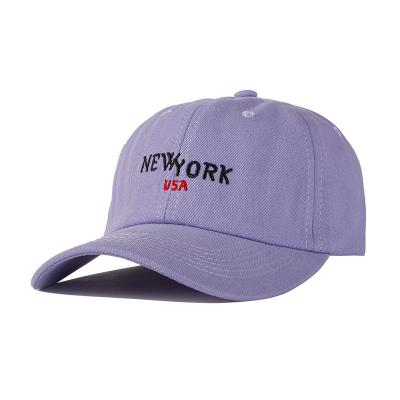 China Wholesale JOINT Newyork Logo Hat Washed Cotton Caps Embroidered Baseball Caps For Men And Women for sale