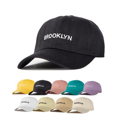 China BROOKLYN COMMON Logo Hat Washed Cotton Caps wholesale embroidered baseball caps for men and women for sale