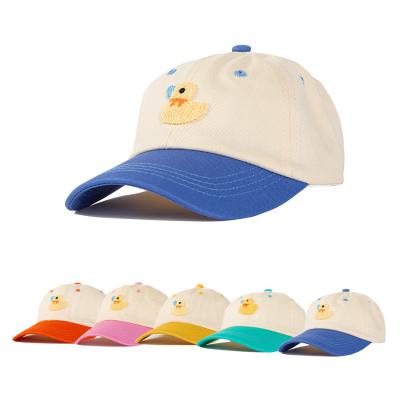 China Duck Logo Children Baseball Cap Custom COMMON Logo Denim Dad Hat Kids Washed Hat Summer Sports Distressed Wholesale Hats for sale