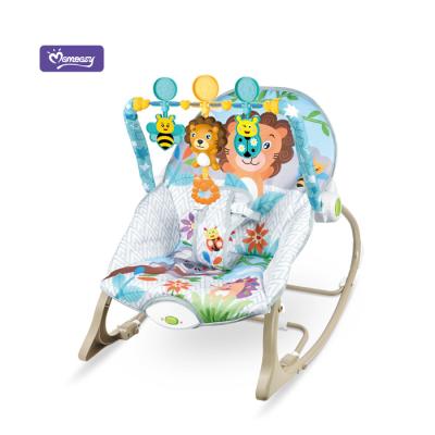 China Momeasy Kids Metal Infant to Toddler Rocker Vibrating Baby Rocking Chair with Music for sale