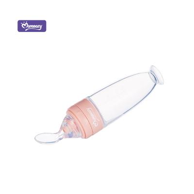 China Momeasy BPA Free Baby Squeeze Bottle 90ml/3oz Silicone Squeeze Feeder Feeding Bottle Spoon Feeder Feeder for sale