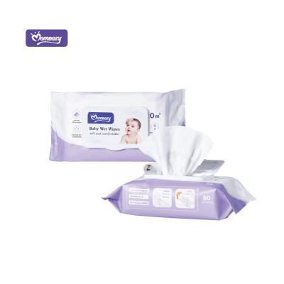 China Momeasy Hot Sale Baby Wipes Baby Cloth 80 Wet Sheets 15*20 for sale