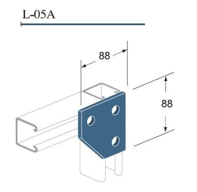 China Three 3-Hole Corner Gusset Plate Zinc Plated Strut Channel Fittings for sale