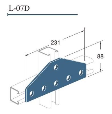 China 4 Hole 5 Hole Six Hole Tee Gusset Plate Strut Channel Fittings Accessories for sale