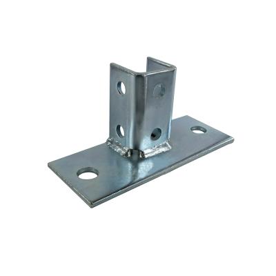 China 6 mm acabamento galvanizado de aço de baixo carbono brackets bases de postes fundidos à venda