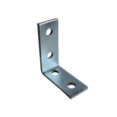 China 4 Hole 90 Degree Angle Strut Bracket  L Shaped Wall Mount Galvanized 6mm for sale