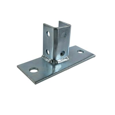 China Galvanized Stainless Steel Strut Brackets U Shape Post Base Frameless for sale