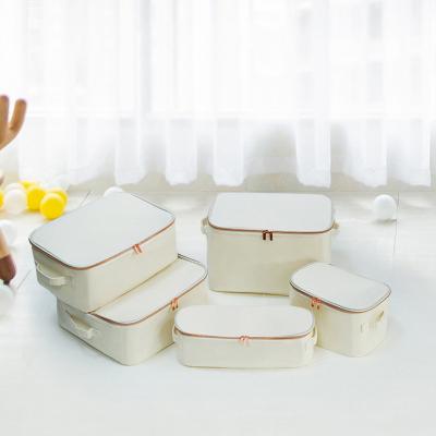 China Awopzzy Home Viable Underwear Felt Tissue Storage Box With Lid Ending Portable Storage Bin for sale