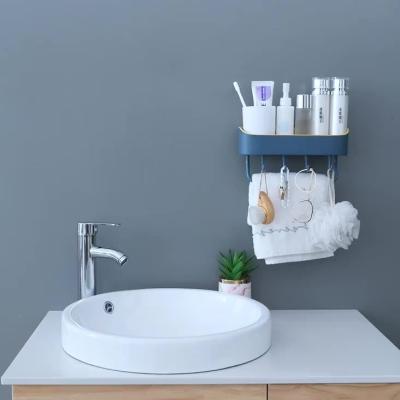 China Creative No-Hole Bathroom Viable Toilet Two Color Storage Rack for sale