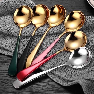 China Sustainable 304 Stainless Steel Dessert Kitchen Seasoning Stirring Spoon for sale