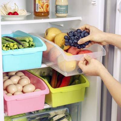 China Freshness Preservation Household Kitchen Refrigerator Drawer Storage Clear Plastic Crisper for sale