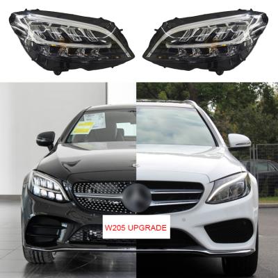 China Car Front Led Headlight Upgrade For Mercedes-Benz W205 C Class Retrofit Single Lens Car Modified 2014-2019 80*40*40 for sale