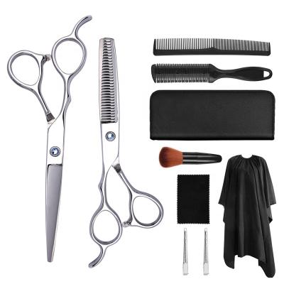 China 6 Inch Stainless Steel Handmade Salon Hair Cutting Thinning Scissors Set Barber Hair Scissor Left Handed for sale