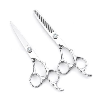 China Hot Sale ATS55 Professional Hair Scissors 6 Inch Thinning Steel Cutting Scissors Barber Kit For Men for sale