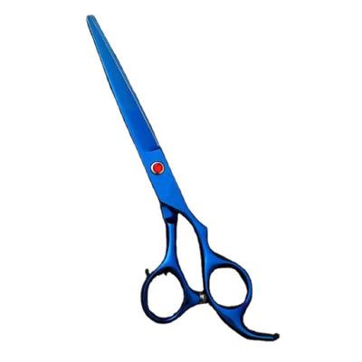 China Double Curve Scissors 2 in 1 7 Inch Straight Straight Thinning Curved Japanese Steel Blunt Haircut Cutting Scissors Tijeras de barberosombras for sale