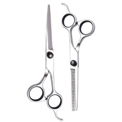 China Thinning Scissors 6inch Hair Scissors JP Steel Hair Cutting Scissors Thinning Shears Hairdressing Scissors Black Screw for sale