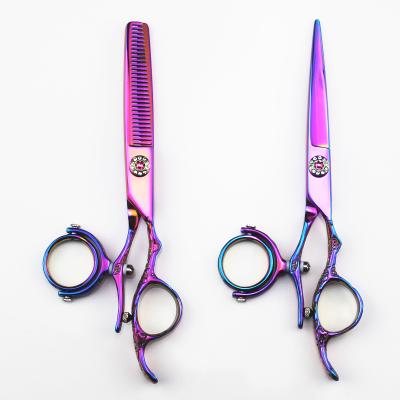 China Japan Professional 440c Pivot Scissors Left Handed Hairdressing Scissors 6 Inch Fancy Hair Cutting Scissors for sale