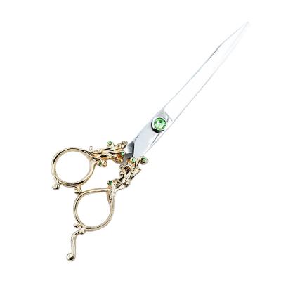 China 8 Inch Japanese Europe Professional Stainless Steel Pet Hair Type Right Handed Scissors Grooming Cutting Scissors for sale