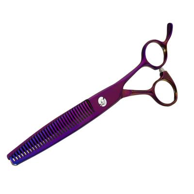 China Thinning Scissors 8 Inch 440C Stainless Steel Dog Purple Japanese Professional Hair Grooming Thinning Scissors for sale