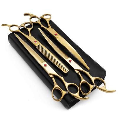 China Thinning Scissors 8 Inch Japanese Professional Stainless Steel Dog Hair Cutting Grooming Scissors Set Pet Scissors for sale