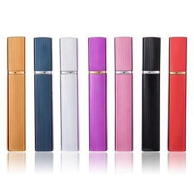 China Mini Personal Care 12ml Aluminum Glass Spray Bottle Pen Portable Perfume Atomizer With Spray Pump for sale