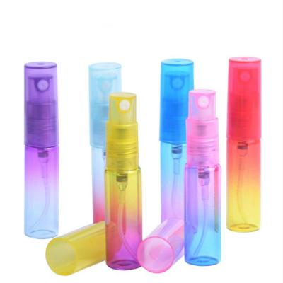 China Personal Care 6 Pieces Set Multicolor Refillable Mini Perfume 5ml Glass Spray Bottle With Atomizer For Travel for sale