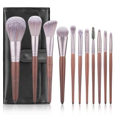 China Skin Friendly 11PCS Packaging Bag Concealer Make Up Private Label Makeup Cosmetic Tools Vegan Makeup Brushes Kit for sale