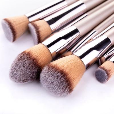 China Skin Friendly Professional Make Up Brushes Powder Eyeshadow 10pcs Acrylic Makeup Brush Set for sale