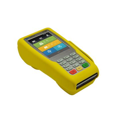 China Factory price custom durable and dustproof yellow waterproof silicone pos case protective pos machine terminal case for sale