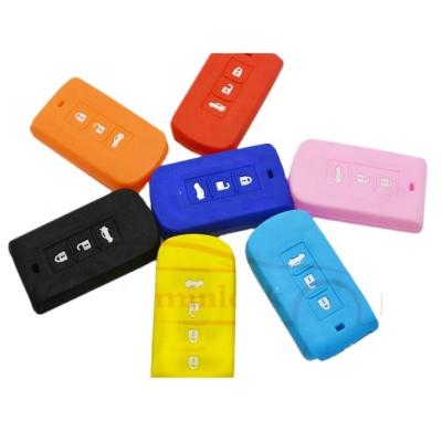 China ABS Hot Sales 3 Button Silicone Rubber Car Key Remote Control Cover For Mitsubishi for sale