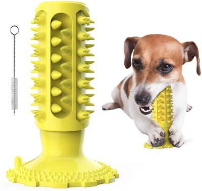 China High Quality Eco-Friendly Soft Rubber Indestructible Durable Factory Stored Dog Toothbrush Dog Chew Toys With Thorns for sale