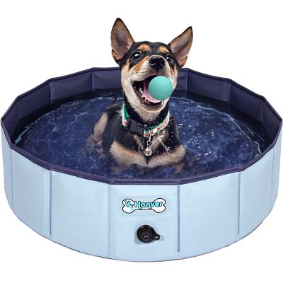 China Non-slip Dog Multifunctional Thick PVC Material Toy-Floating Collapsible Dog Pet Pool With Patterns for sale