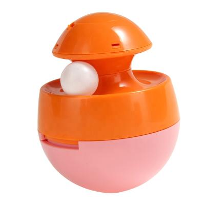 China OEM Viable Custom Colors Wholesale Interactive Disjoint Food Treat Cat Teaser Ball Pet Cat Driver Tumbler Toy for sale