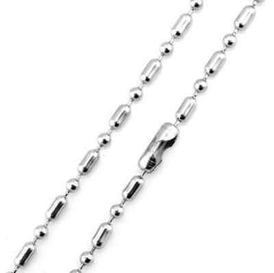 China 316L Stainless Steel Beads Ball Necklaces Chain Ball-bar Style Cheap Metal Chain Jewelry Making Findings for sale