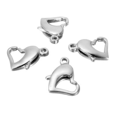 China Stainless Steel Heart Lobster Claw Clasps Rope Ends Jewelry Making Accessories Findings DIY for sale