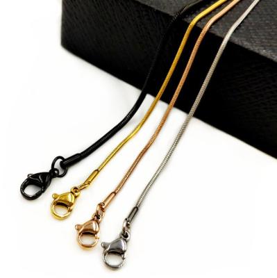 China CLASSIC Stainless Steel Snake Chains Necklace with Lobster Clasp for Jewelry Making for sale