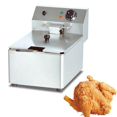 China Frying Chicken 8L Desktop 1 Can 1 Basket Electric Fryer For Industrial Small Household Appliances Potato Machine With Timer For Kitchen for sale