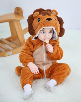 China Ready To Ship Free Ship New Design Brown Kids Party Cosplay Infant Lion Costume Baby Rompers Newborn Romper for sale