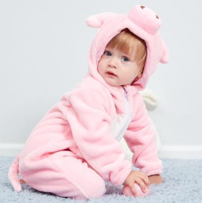 China Ready to ship ready to ship FREE SAMPLE wholesale boys cosplay winter clothes girls pig rompers infant animal newborn baby rompers overall pink for sale