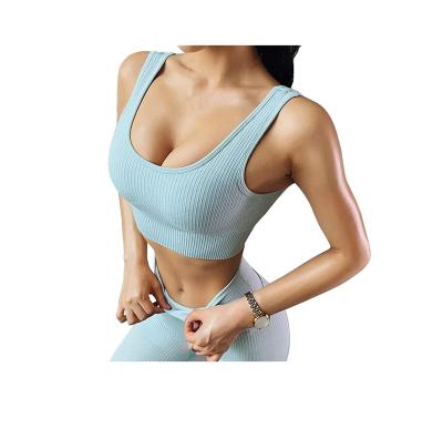 China FREE SAMPLE Breathable Exercise Equipments Breathable For Women Yoga Equipments Seamless Sports Bra And Arm Warmers Set Tracksuits for sale