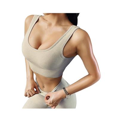 China FREE SAMPLE Breathable Exercise Equipments Breathable For Women Ribbed Yoga Equipments Seamless Sports for sale