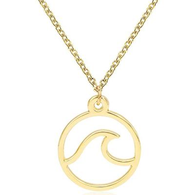 China TRENDY Hot Selling Creative Women's Wave Fashion Beach Wave Pendant Necklace for sale