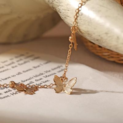 China New FASHIONABLE Butterfly Foot Beach Ornament Dangling Handmade Butterfly Anklet for sale