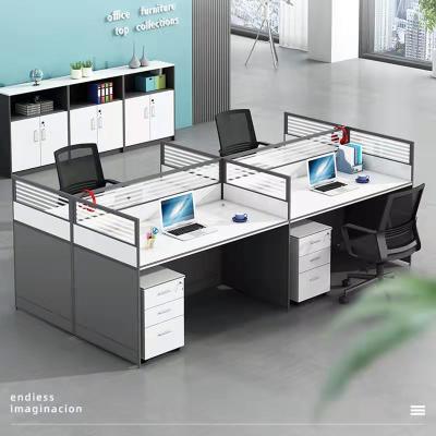 China Can Be Moved 4 6 Seats Custom Modular Partition Screens Desk Modern Table for sale