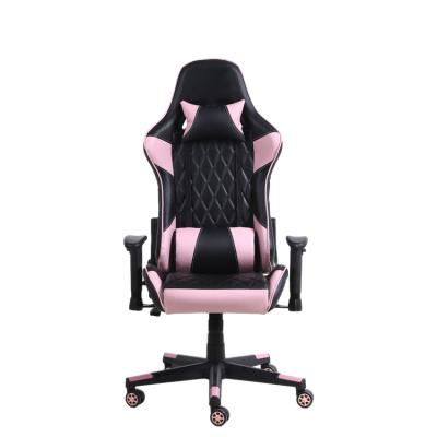 China Black And Pink Convertible Professional Design PU Leather Adjustable Height Manager Office Chair for sale